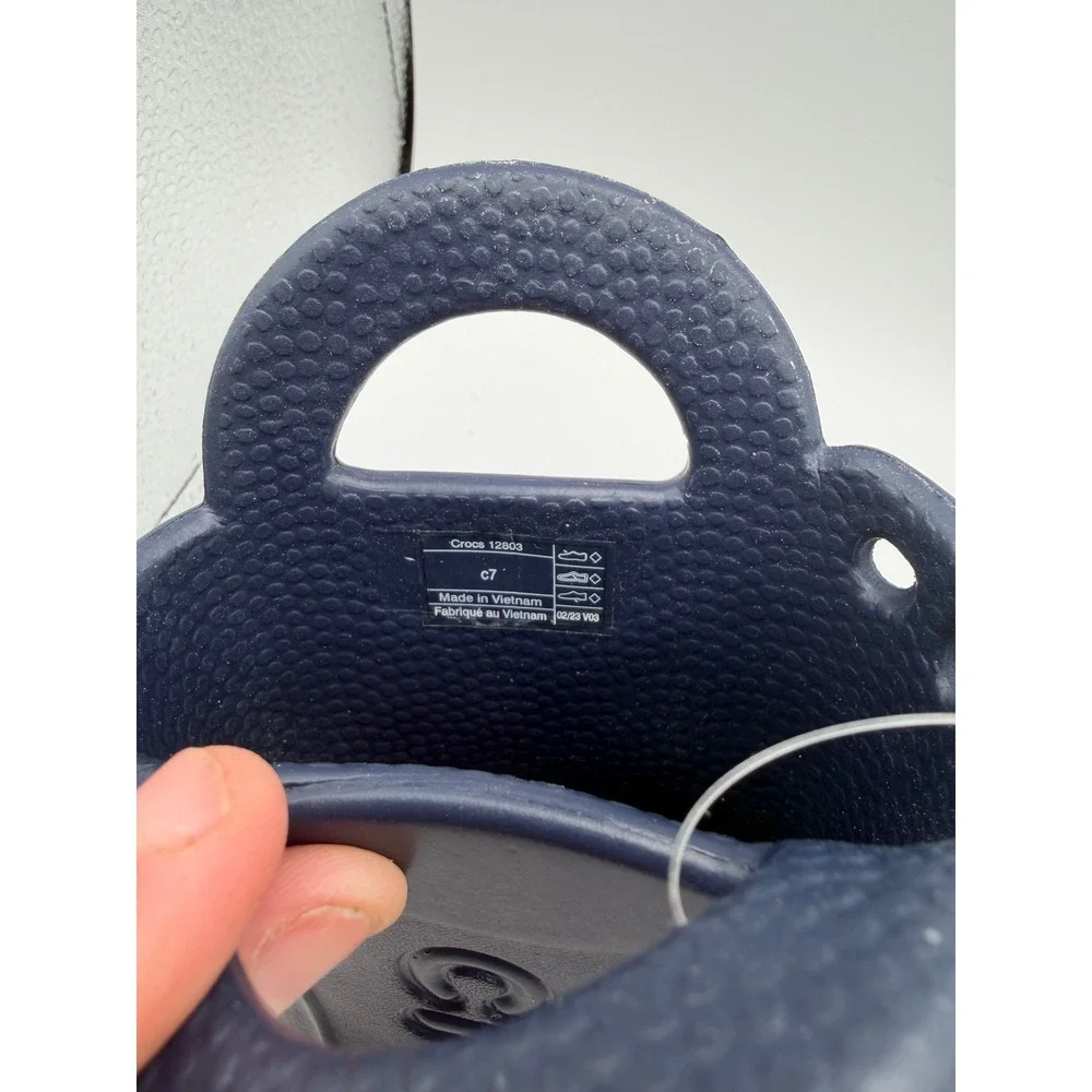 Crocs Kids Handle It Rain‎ Boot Navy Blue Waterproof Pull On 12803-410 Size C7